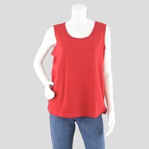 Karen Scott Vintage 90s Red Cotton Tank Top NWT Women's Large